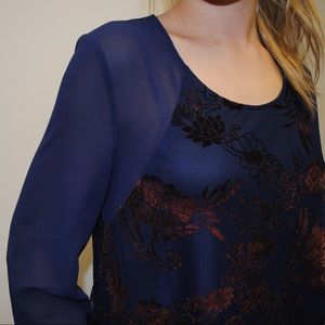 Burnt Velvet A-Line Dress